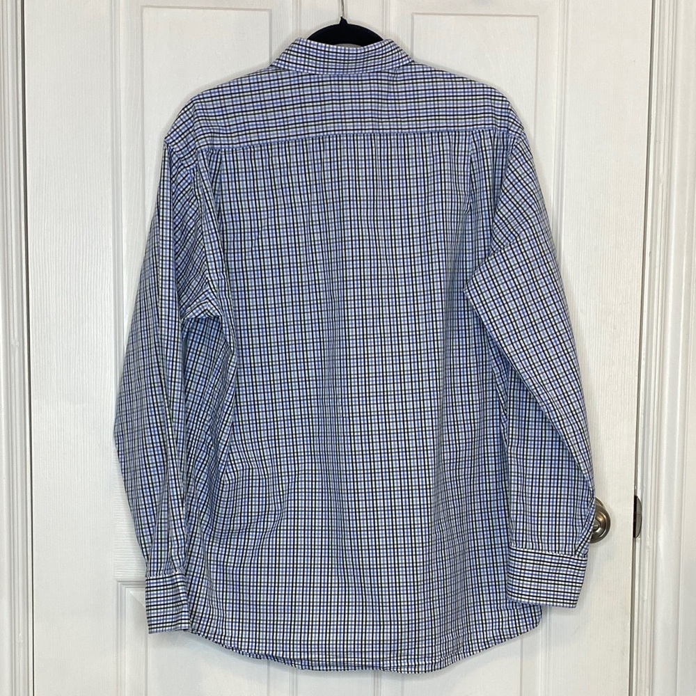 Tommy Hilfiger Blue Gingham Cotton‎ Dress Shirt Office US L - Picture 6 of 16